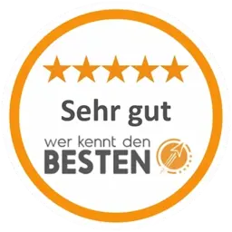 Auszeichnung von Wer kennt den Besten: Sehr gut und 5 Sterne für die Rechtsanwaltskanzlei Rothholz Berlin
